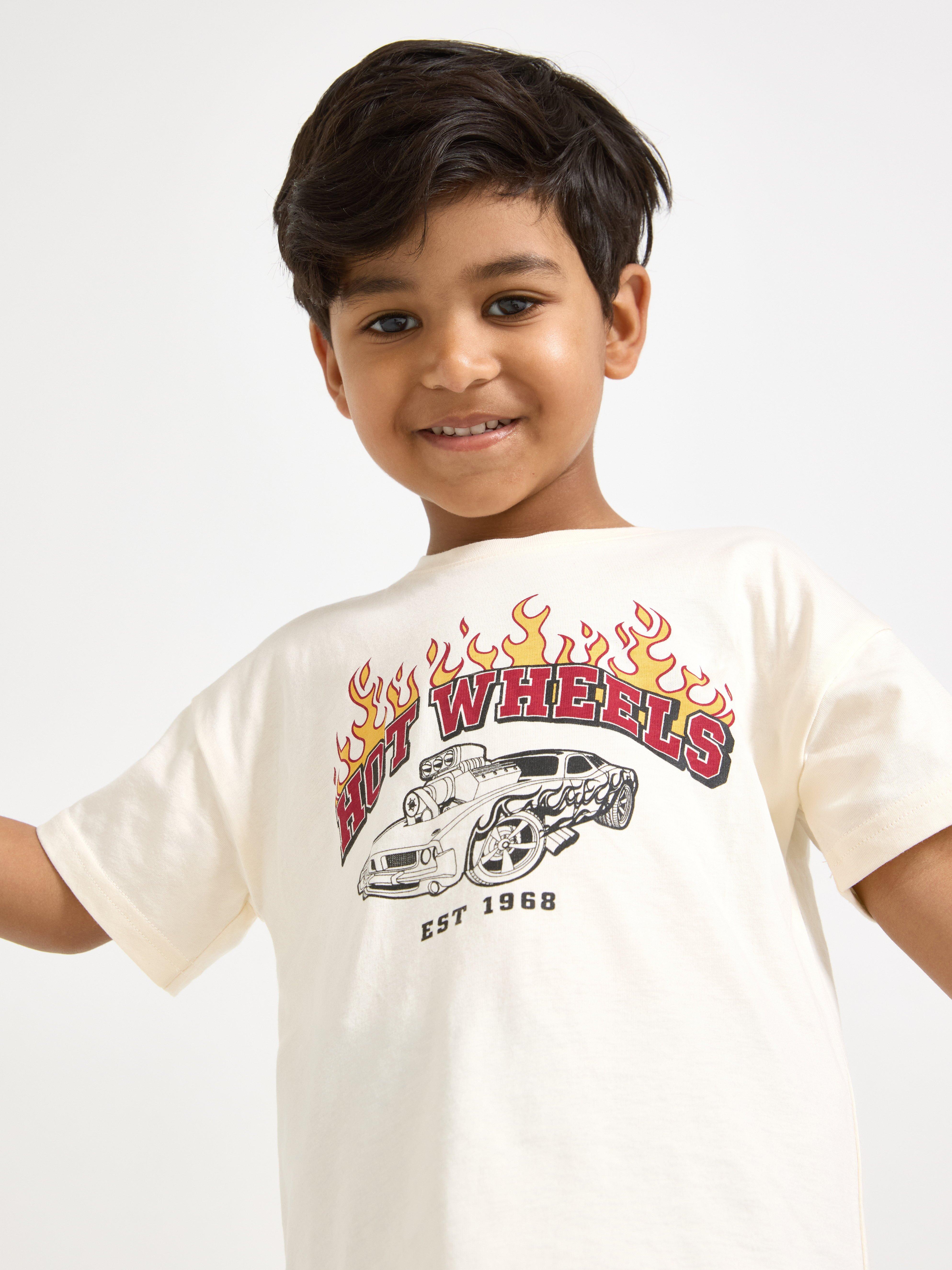 Camiseta Hot Wheels branca