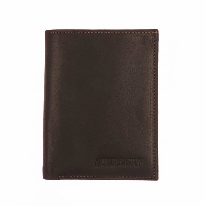 Petite maroquinerie Arthur et Aston - Cuir lisse - Marron - Homme