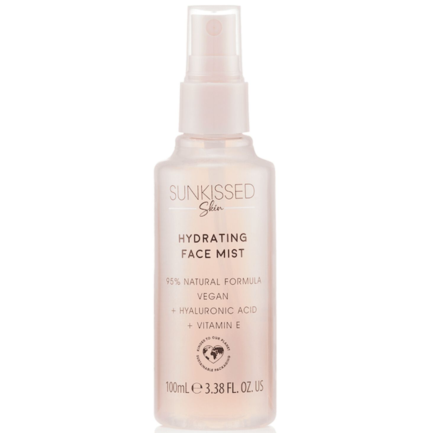 Brume hydratante pour le visage effet soleil