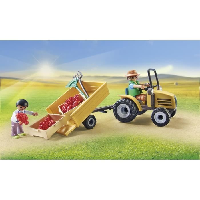 PLAYMOBIL 71442 Fermier avec tracteur et citerne, Country la vie à la ferme, 117 pièces, Dès 4 ans