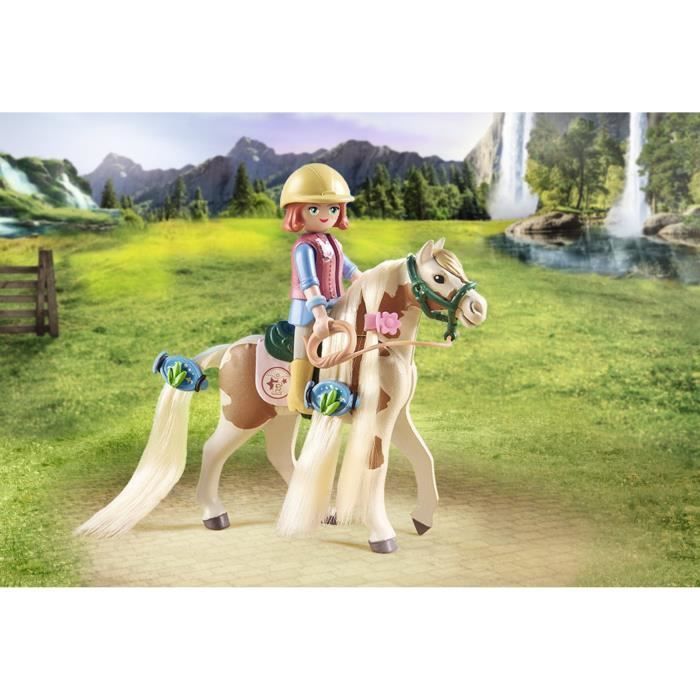 PLAYMOBIL 71639 Ellie avec cheval, Horses of Waterfall, 33 pièces, Dès 4 ans