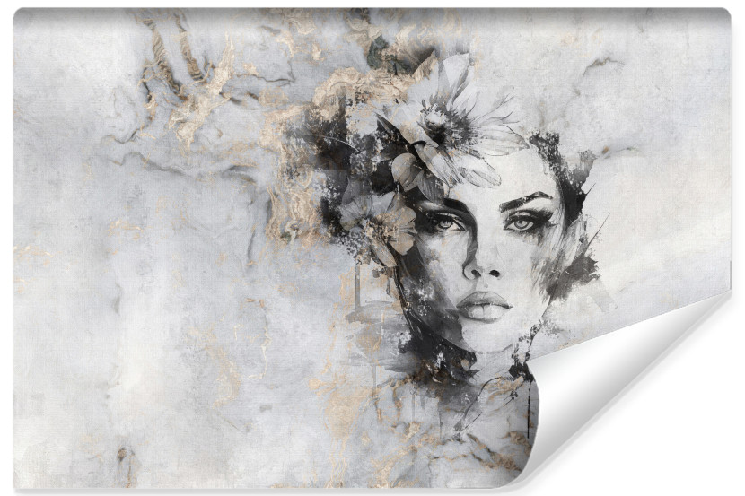 Fototapeta Portret Kobiety Na Betonie 90x60cm
