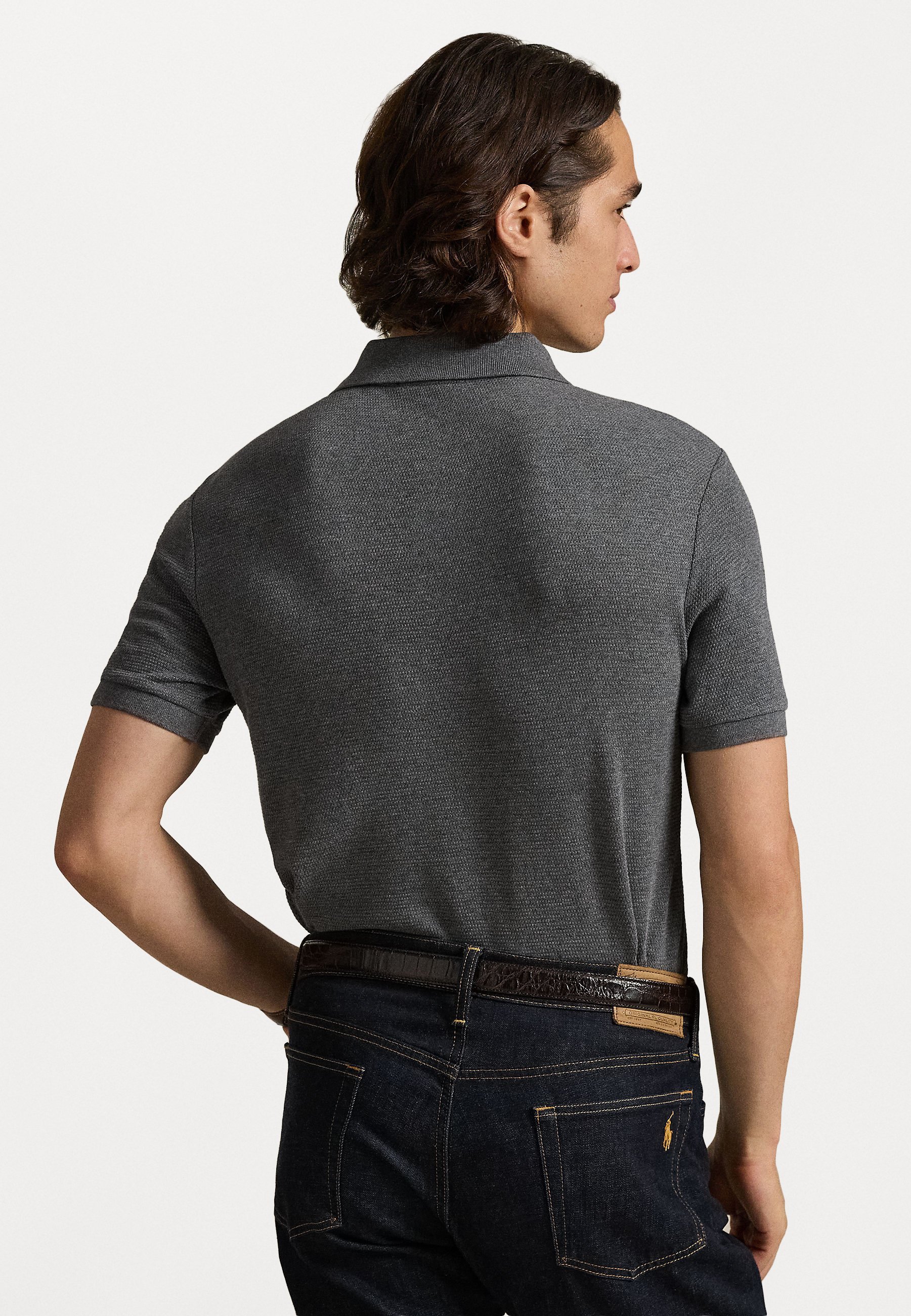 Polo Ralph Lauren POLO STANDARD FIT TESTURIZZATA - Polo - grigio fortezza mélange
