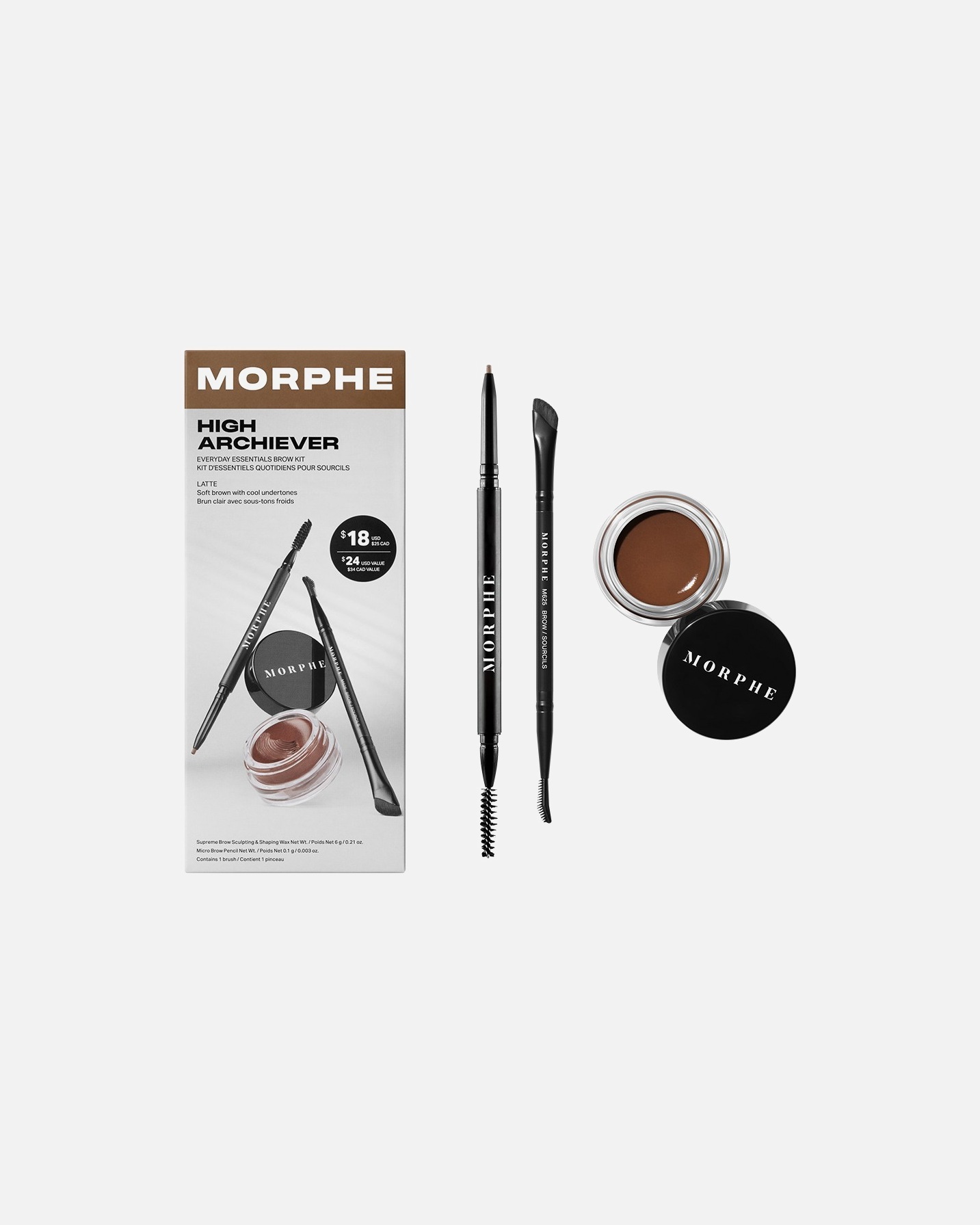 Morphe barva za obrvi High Archive Everyday Essentials set za obrvi - 1 kos