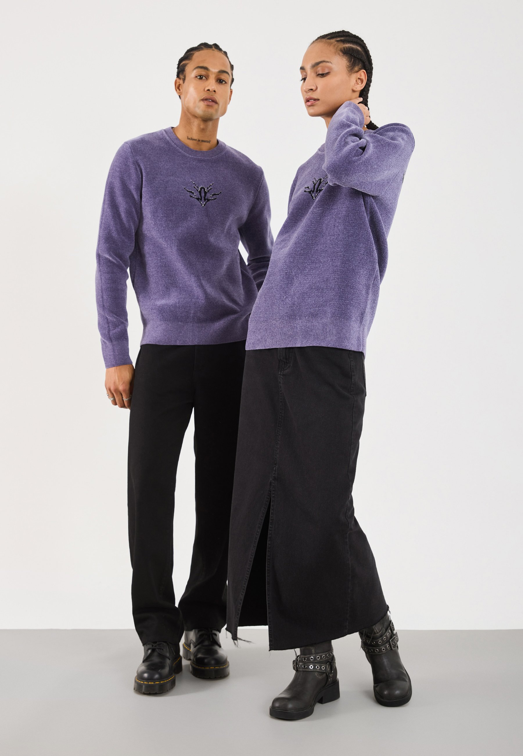 YOURTURN UNISEX - Trui - donkerpaars