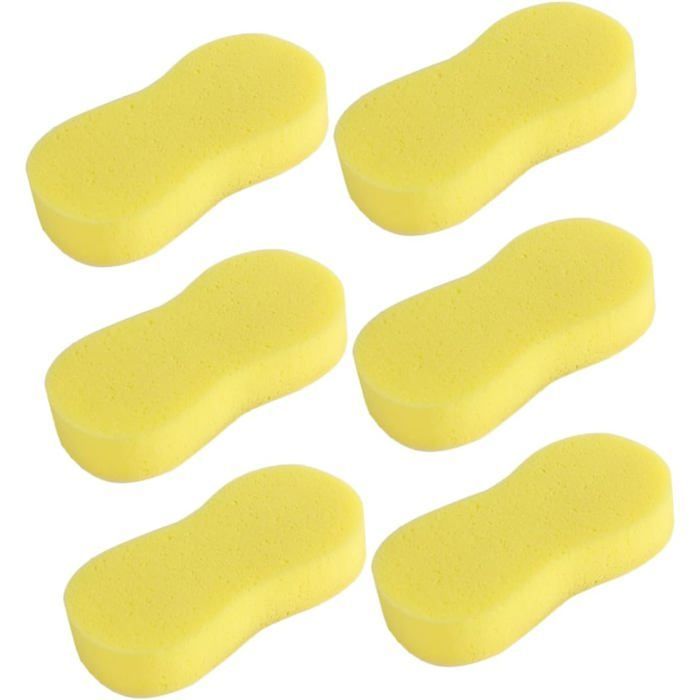 6pcs éponge de lavage de voiture, éponge de récurage, éponge de nettoyage de roues, éponge de lavage de voiture