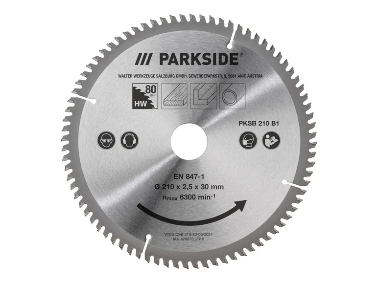 Lâmina de serra circular PARKSIDE® PKSB 210 B1, Ø 21 cm