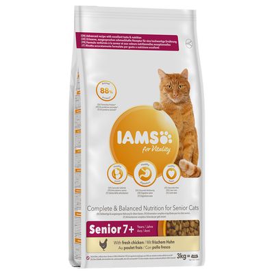 IAMS for Vitality Senior friss csirkés száraz macskaeledel