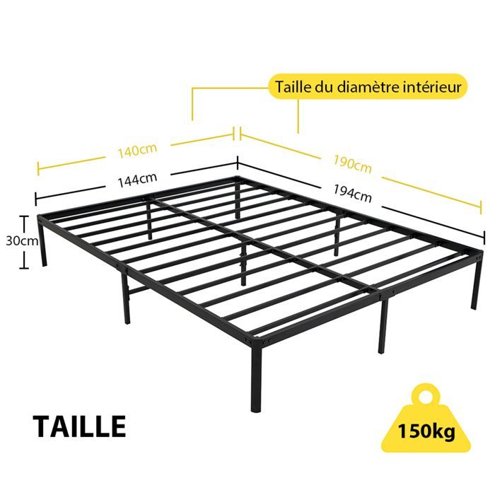 Frixovel Mattress Set 140x190, Bed, Duvet and 2 Pillows