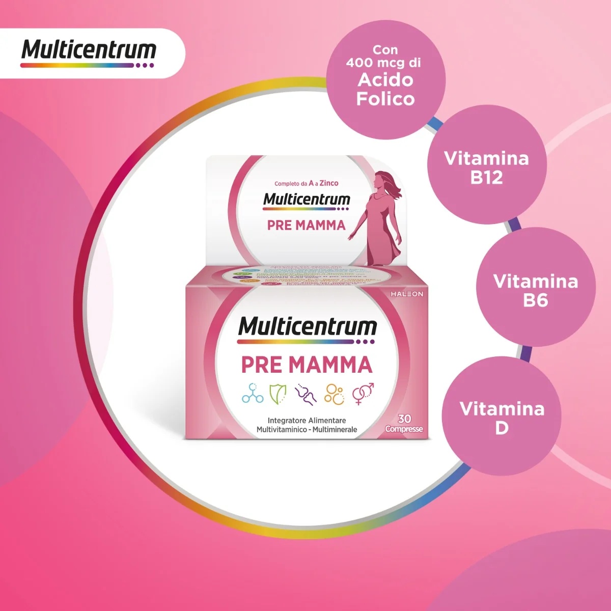 MULTICENTRUM Multicentrum Premamma 30 comprimés de vitamines pour femmes enceintes