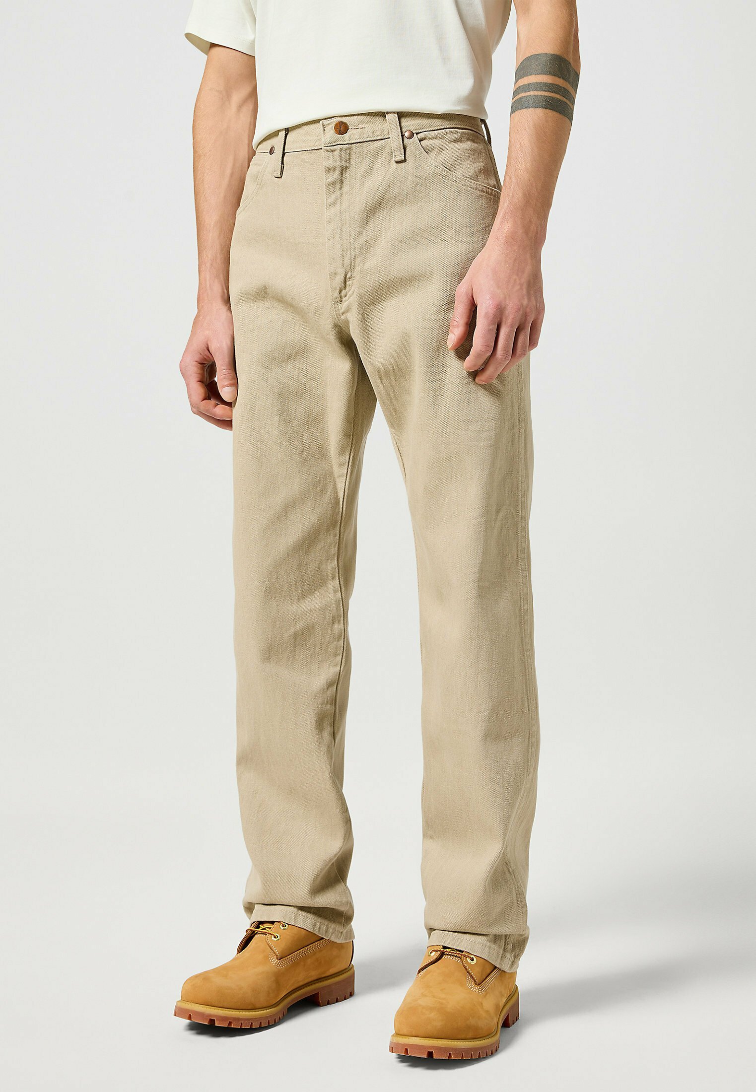 Wrangler jeans met rechte pijpen - voorgewassen beige