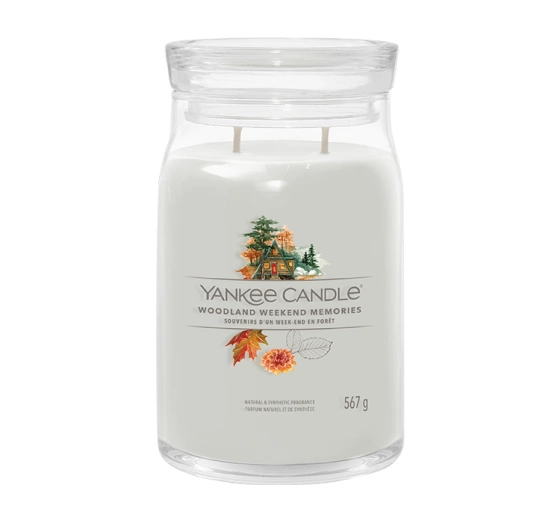 Yankee Candle Signature duża świeca zapachowa Woodland Weekend Memories 567 g