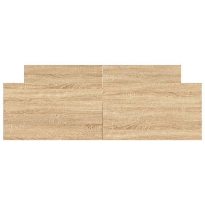Estructura de cama vidaXL, cabecero y piecero, roble Sonoma, 140x190 cm, 3203784