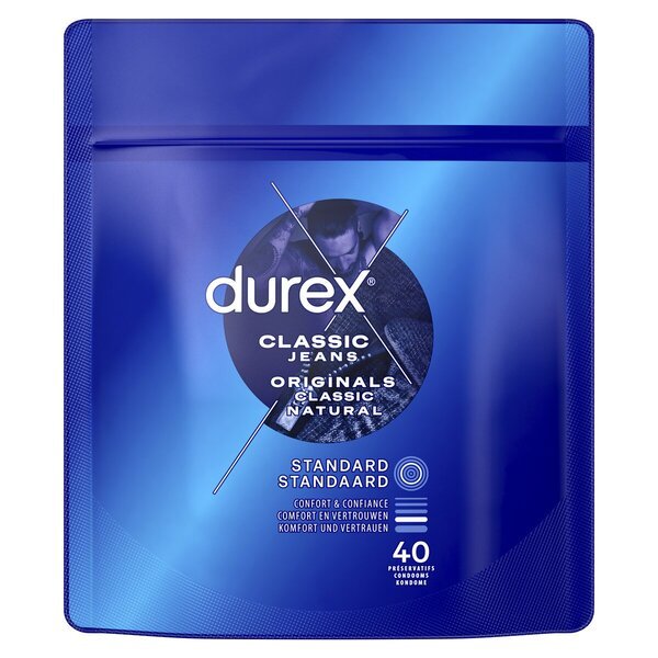 „Durex Original Classic Natural“ prezervatyvai<br>Medicinos prietaisas – 40 vnt.