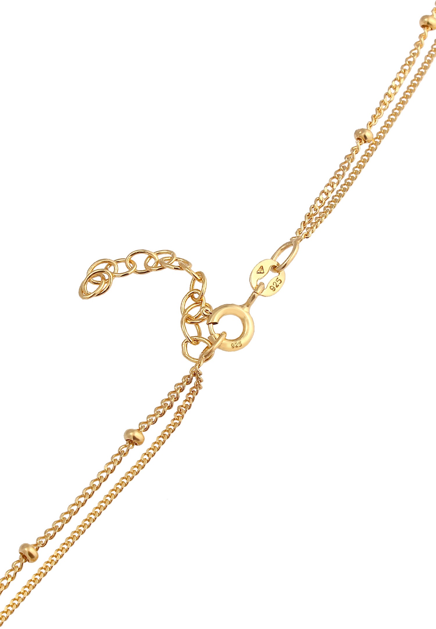 Elli Collier à chaîne boule en plaqué or 925 en argent sterling avec quartz rose