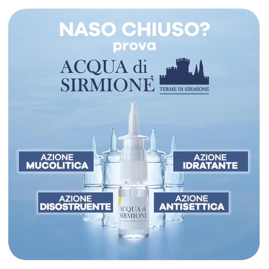 Água de Sirmione Solução Nasal de Água de Sirmione 6 frascos de 15 ml Alivia o nariz entupido