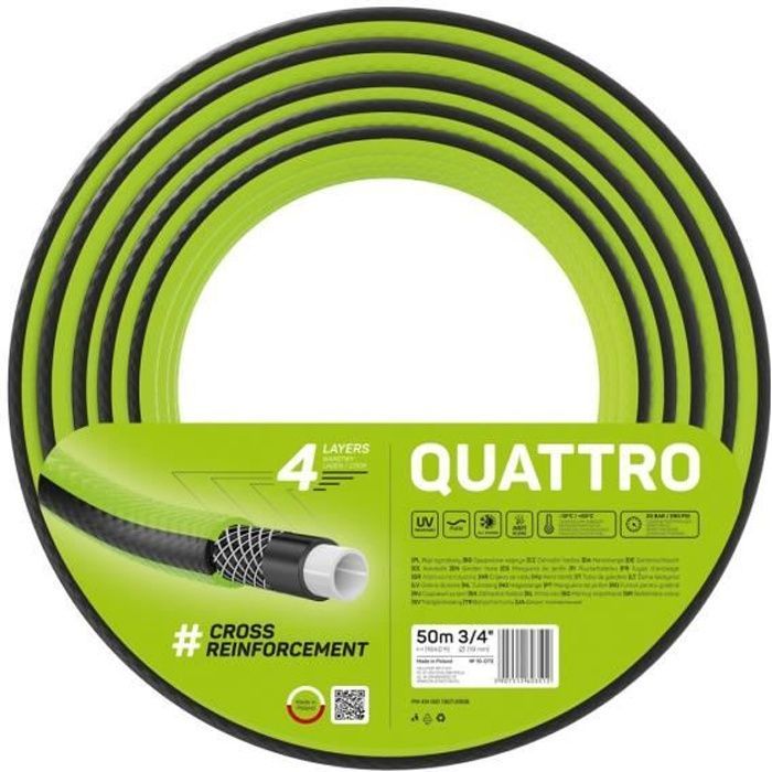 Manguera de jardín - Cellfast - Quattro - 50 m - 4 capas - Resistente a los rayos UV