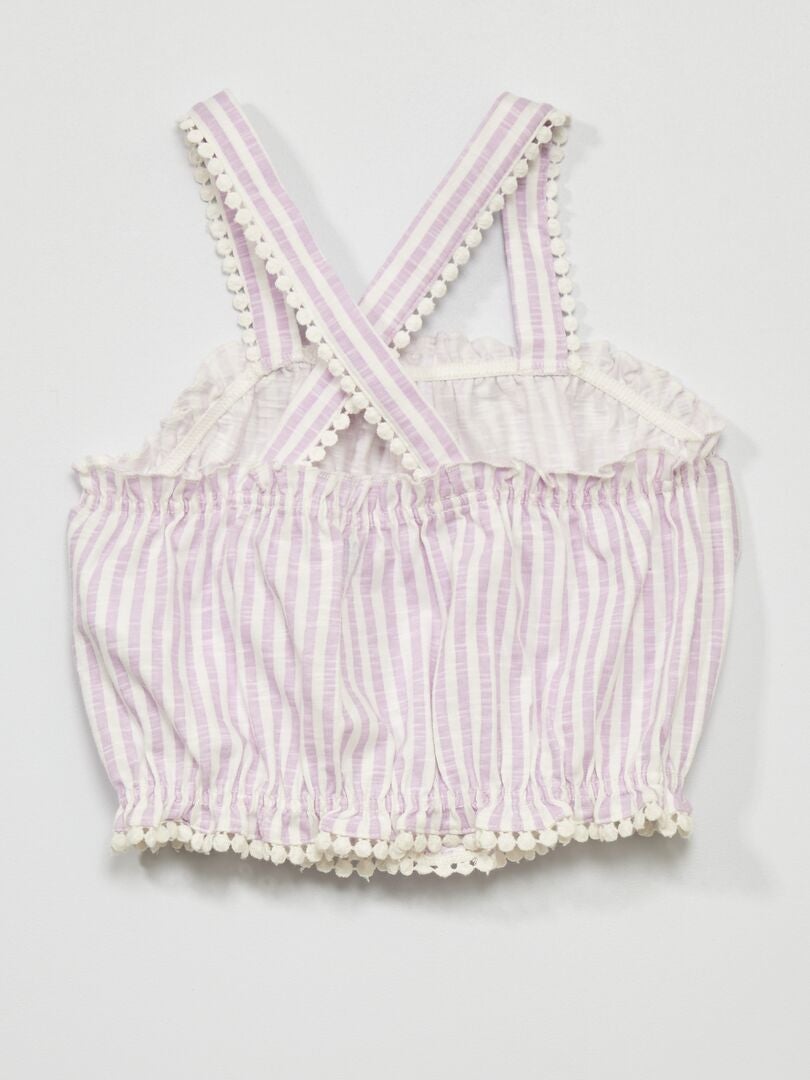 Gestreept tanktopje - PAARS