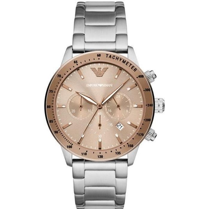 EMPORIO ARMANI Herenhorloge - Grijs Staal - Quartz - Analoog