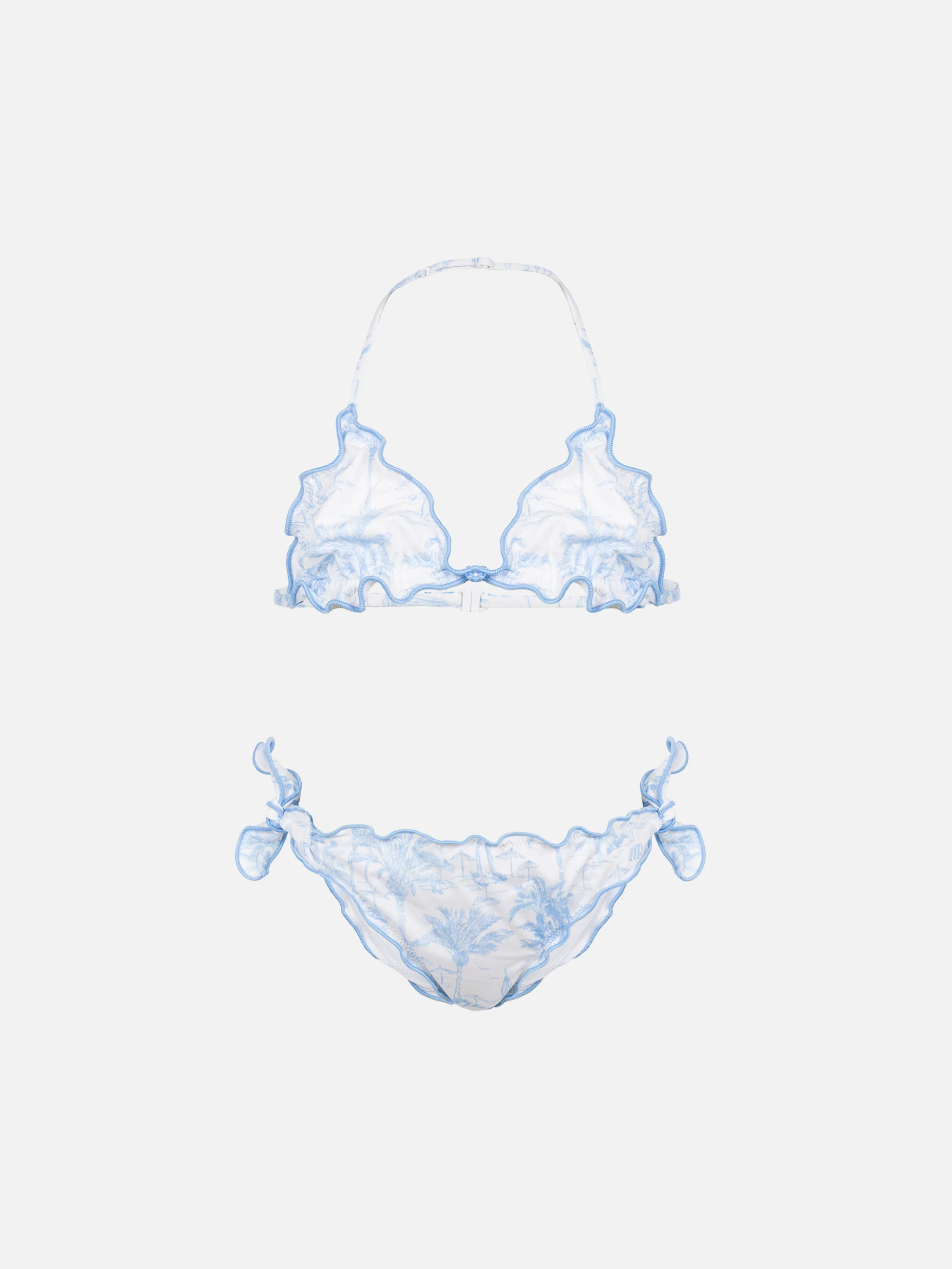 Bikini een klassieke triangolo Cris con stampa Toile de Jouy