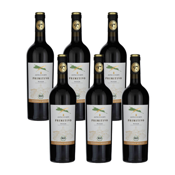 Bio Primitivo Puglia IGT, 6 pulloa 0,75 l