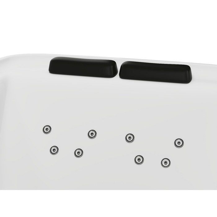 Bañera de hidromasaje - 180 x 120 x 60 cm - Blanca - 2 plazas - 390 L - VOLUTA