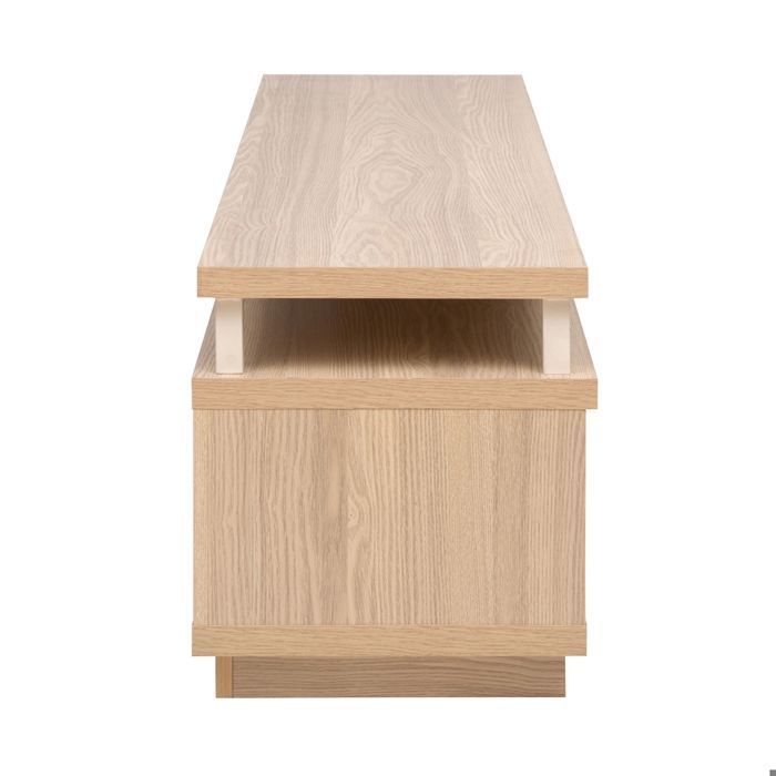 Iris Ohyama, Soporte para TV, Mueble para TV, Banco para TV, Pantalla de hasta 55 pulgadas, OTS-125M, Marrón claro, 38 x 126 x 41,5 cm (ancho x profundidad x alto)
