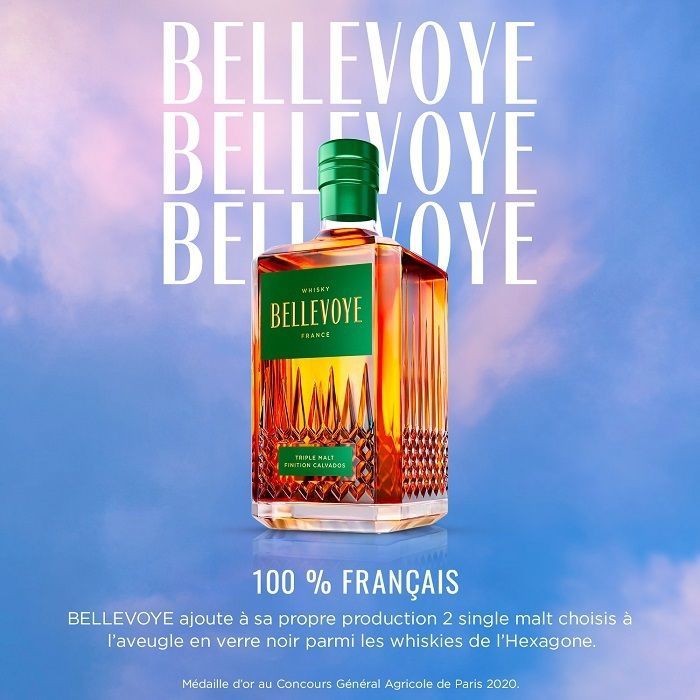 BELLEVOYE - GREEN - Whisky - Triple Malt - Origine: Francia - 43% di alcol - bottiglia da 70 cl