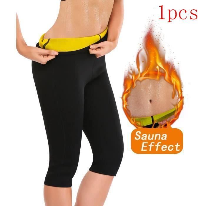 Demeuble® Damen Schlankmachende Leggings Sporthose Fitness Caprihose Yogashorts Sauna Workout Gewichtsabnahme