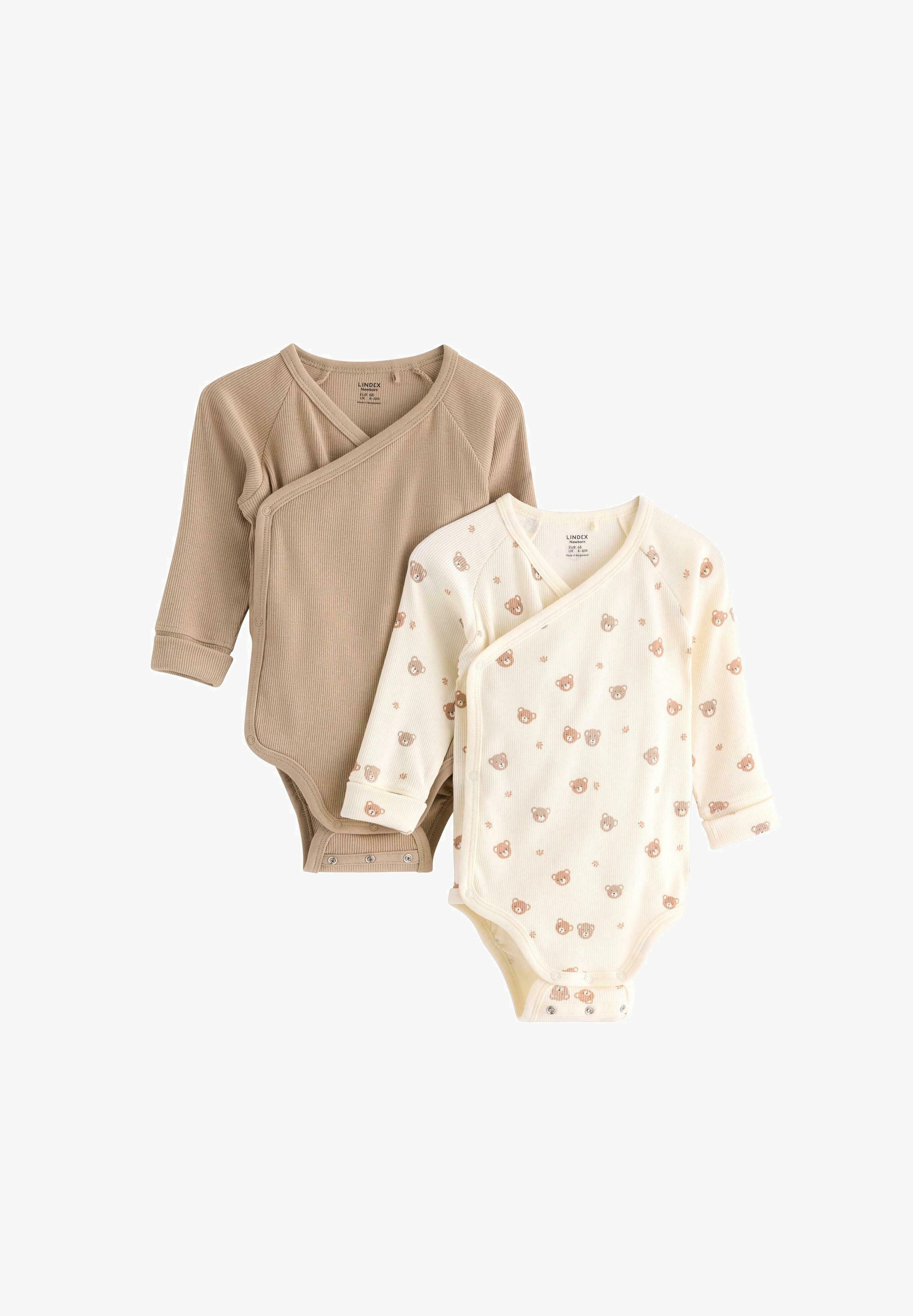 Lindex WRAP NEWBORN UNISEX LOT DE 2 - Body - beige