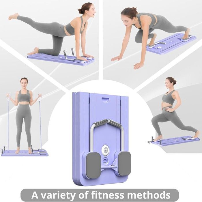 Conjunto de tabla de Pilates 5 en 1, reformer plegable, multiusos - JZSH - Para entrenamiento físico en casa, deslizante
