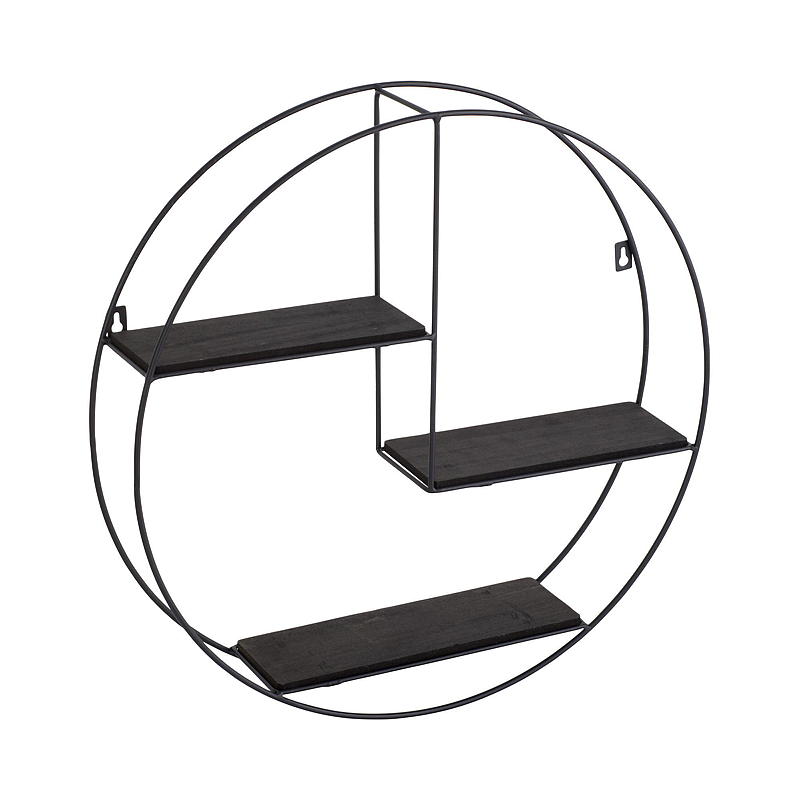 Mensola da parete Home ø 50x10 cm in metallo nero