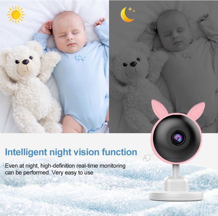 Wi-Fi Video Baby Monitor Camera - PIMPIMSKY - Tuya - Motion Detector - Night Vision