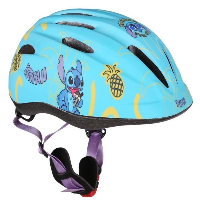 DISNEY Stitch børnecykelhjelm, turkis, let, justerbar 48-52 cm
