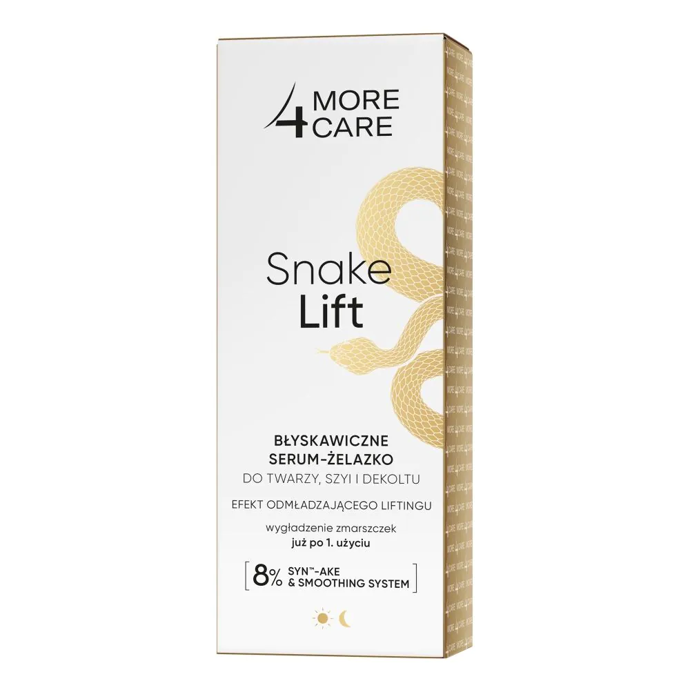 More4Care Snake Lift Błyskawiczne serum-Żelazko do twarzy, Szyi i Dekoltu