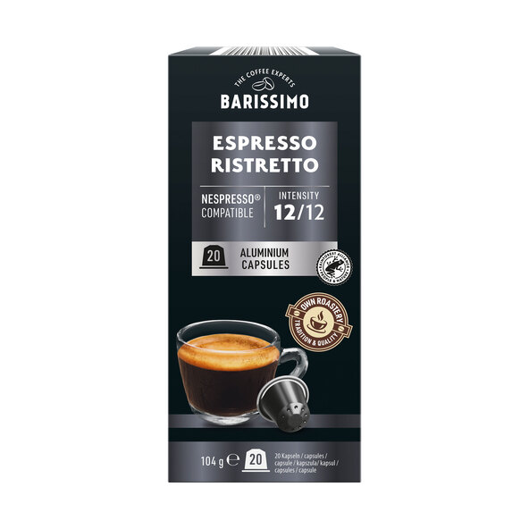 Espresso Ristretto kaffekapsler, 6 x 104 g (aluminium)