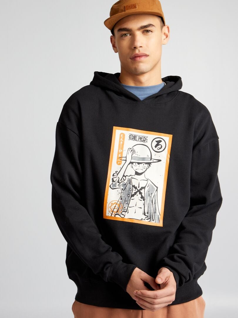 Sudadera con capucha de One Piece - Negra