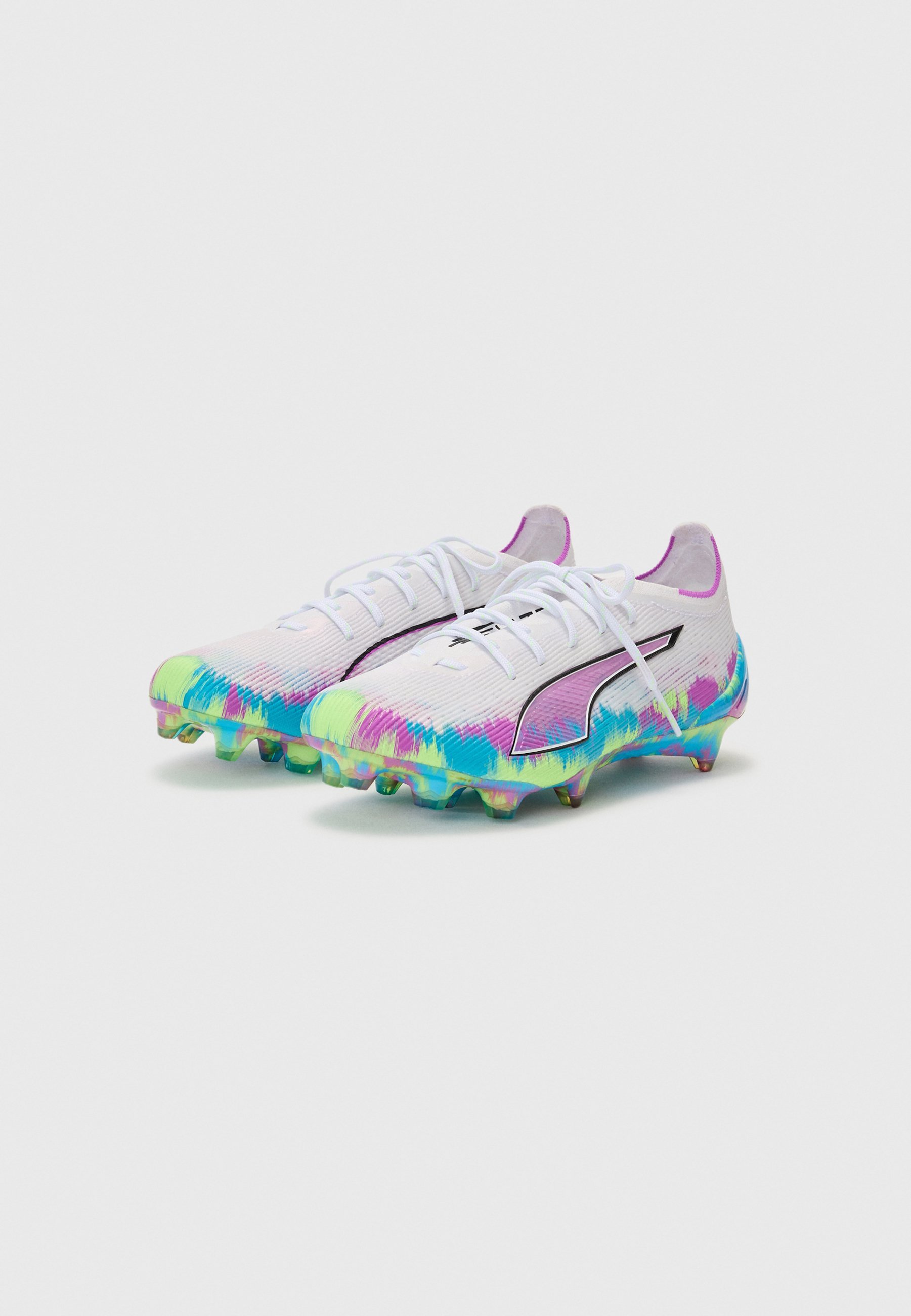 Puma FUTURE 8 PRO FG/AG - Fußballschuhe für festen Boden - Weiß/Apfelgelb/Ultrablau/Magenta