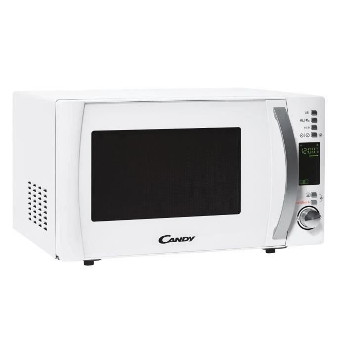 Micro-ondes CANDY Timeless CMXW20DW 700W 20L Digital Blanc - Fonction Décongélation - 5 Niveaux de Puissance - 10 Menus Auto