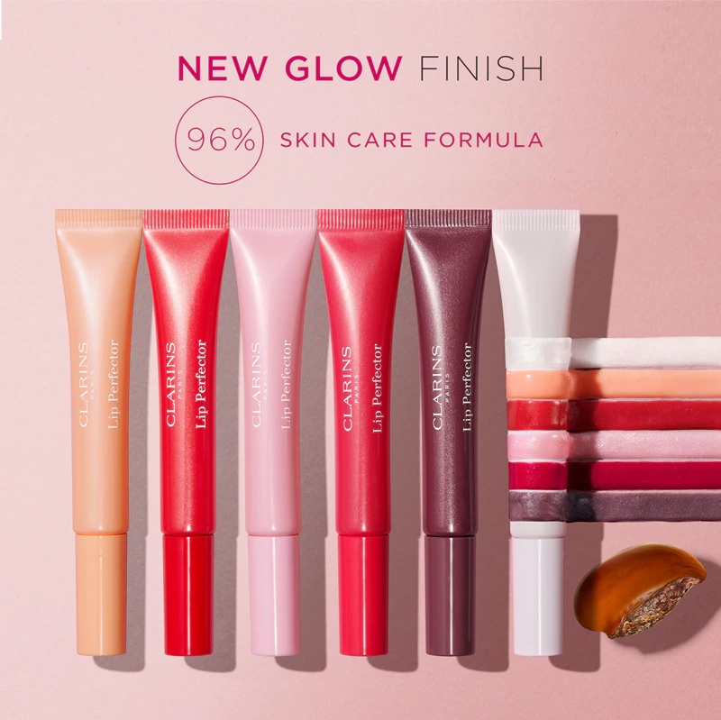 Clarins Lip Perfector Glow bleščilo za ustnice z bleščicami za ustnice in lica