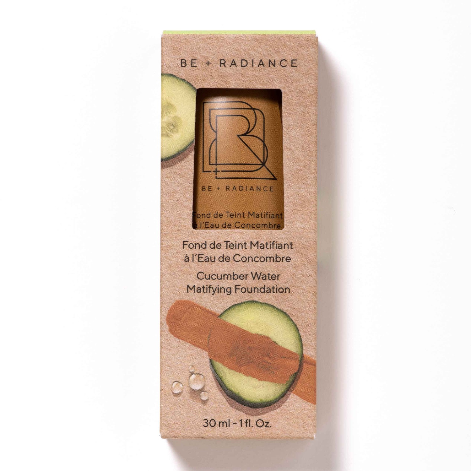 BE + Radiance Fond de Teint Matifiant à l'Eau de Concombre N°08