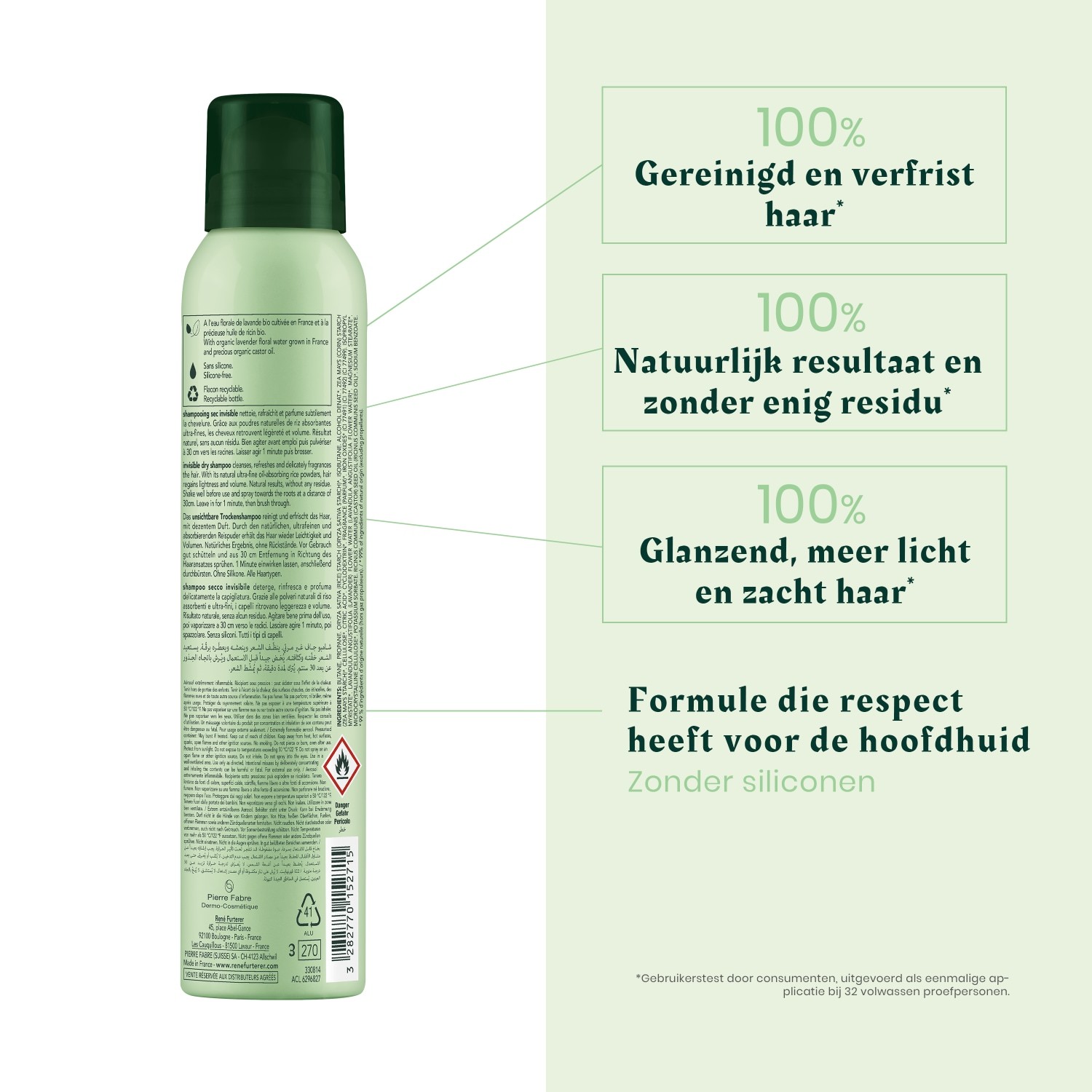 René Furterer sausais šampūns Naturia Invisible sausais šampūns - 75 ml