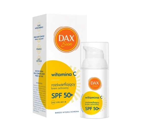 Dax Sun rozświetlający krem ochronny SPF50  witamina C 30 ml