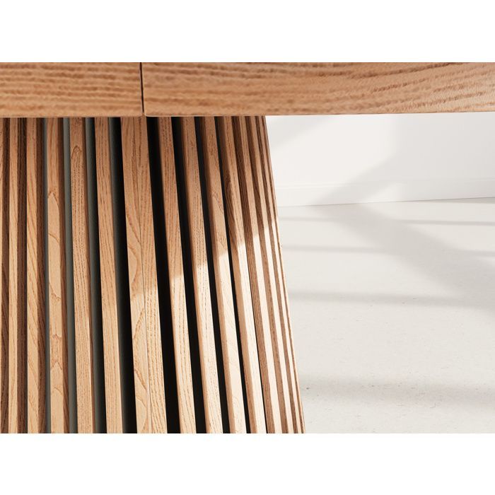 Freya - table à manger ronde extensible - 6 à 10 personnes - Bois