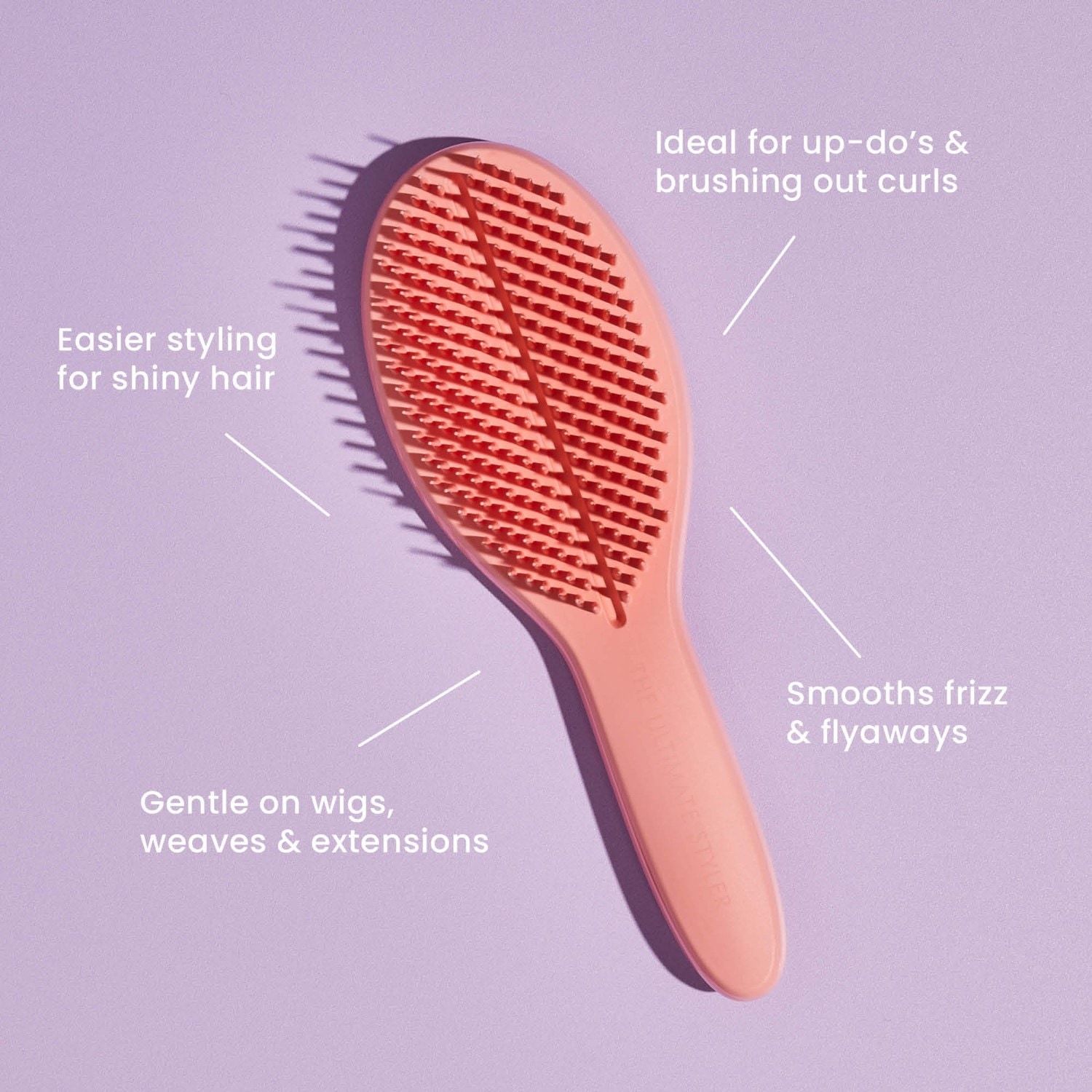 Tangle Teezer ravne i lopataste četke – Ultimativna četka za kosu u milenijumski ružičastoj boji – 1 komad
