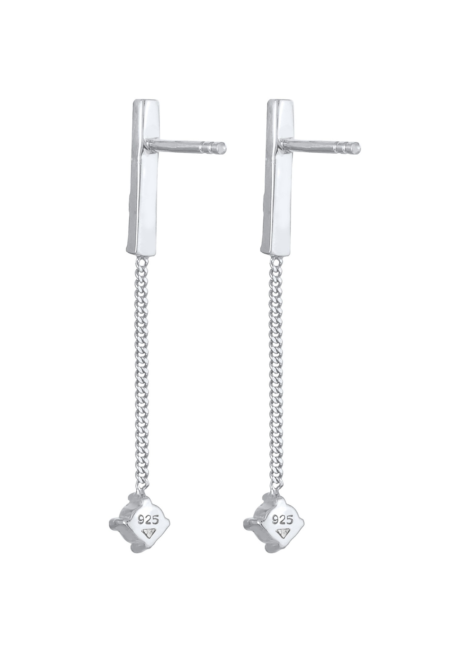 Elli PREMIUM Boucles pendentes pour dames étincelantes avec des pierres topazes en 925/1000 argent massif