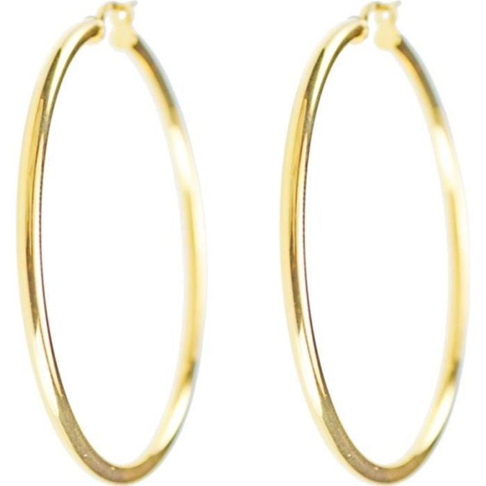 Pendientes de aro de oro de 18 quilates (750/000 amarillo) - L'ATELIER D'AZUR - Mujer