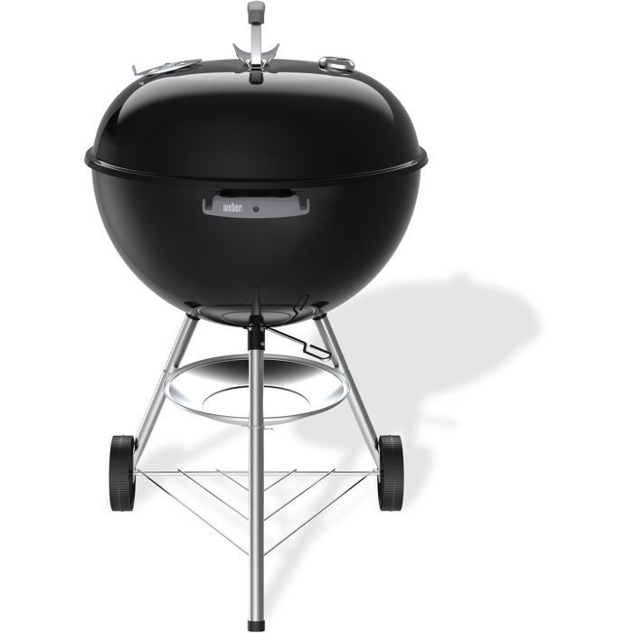 Barbecue a carbone Weber Original Kettle - Ø57 cm - Termometro integrato - Acciaio smaltato - Valvola di sfiato - 9 coperti - Nero