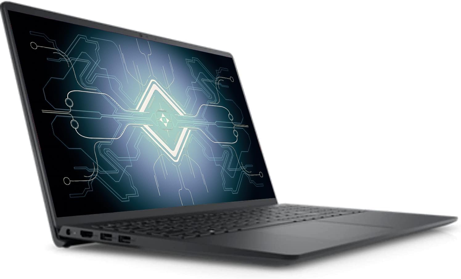 Laptop aziendale Dell Inspiron 3525, display FHD da 15,6 pollici, processore AMD Ryzen 7 5825U, Windows 11 Pro, 32 GB di RAM, SSD da 1 TB, Wi-Fi, HDMI, Bluetooth, porta Type-C, batteria a lunga durata, colore nero carbone.
