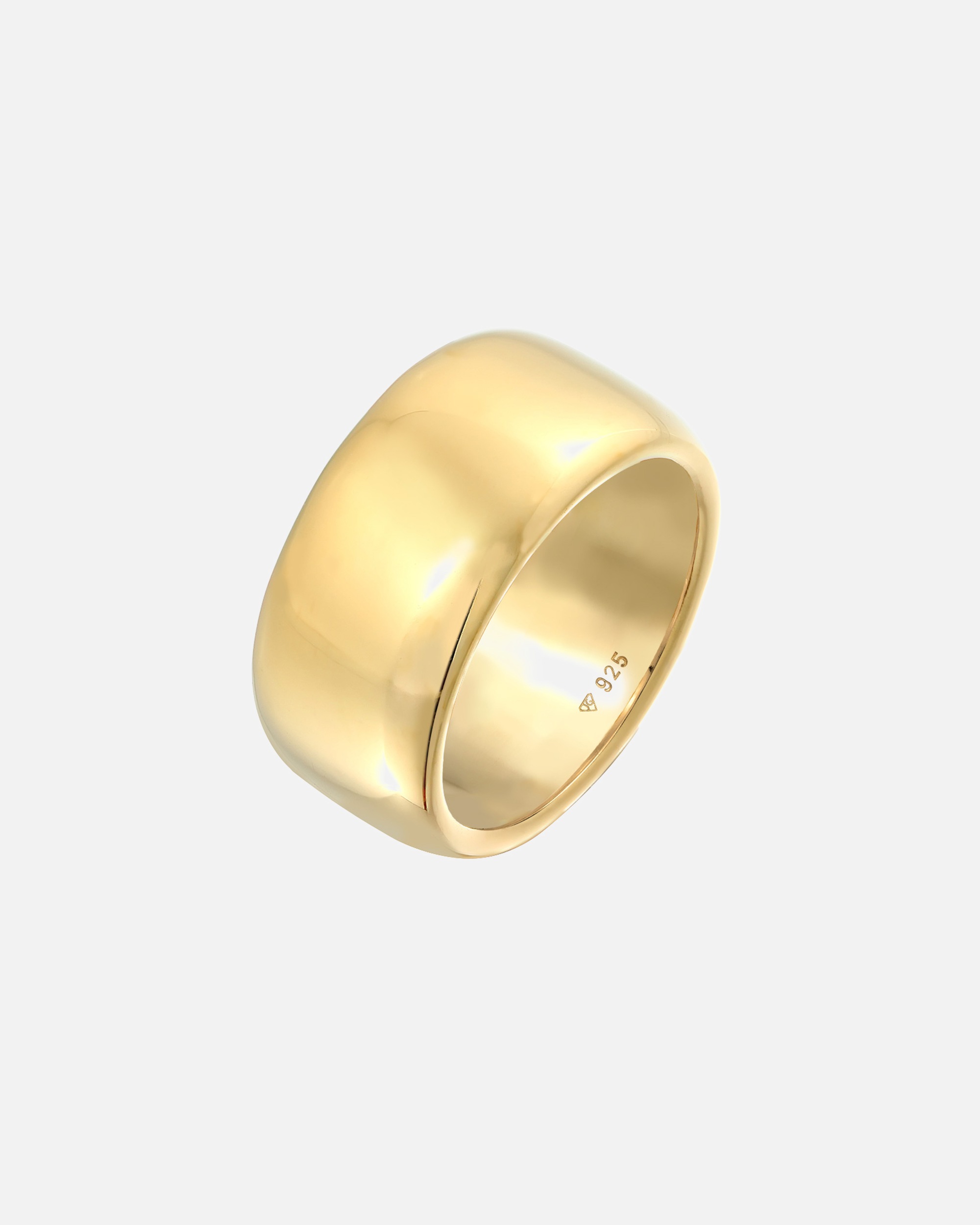 Elli PREMIUM Bague pour femme à large bande simple tendance en argent sterling 925